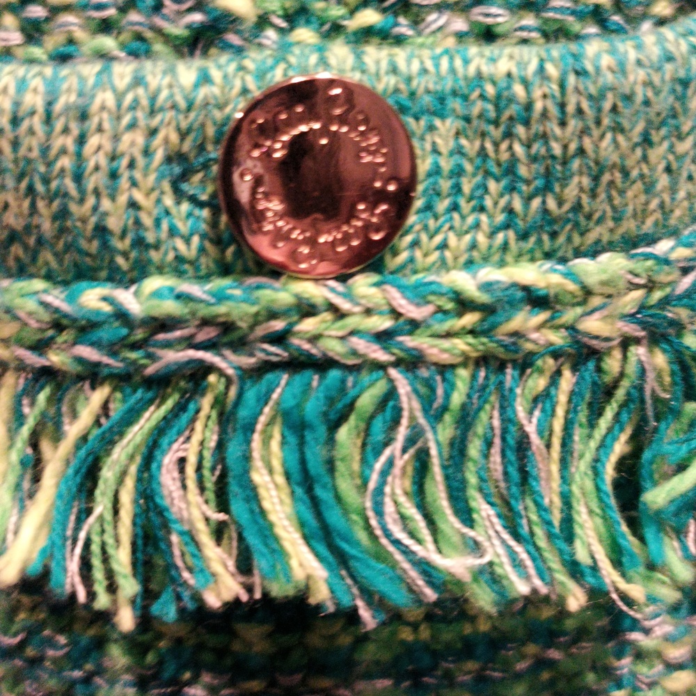 FINAL PRICE Lilly Pulitzer Fringed Knit Sweater Jacket w Signature Gold Buttons - Picture 10 of 15
